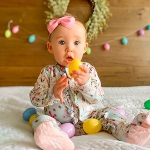 Posh Peanut Babs Footie Romper. Worn once